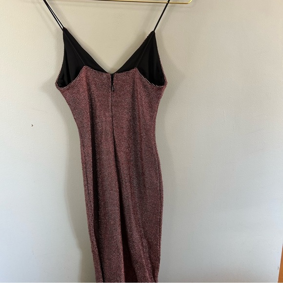 Topshop • Bronze Sleeveless Slip Midi Dress - Picture 3 of 9